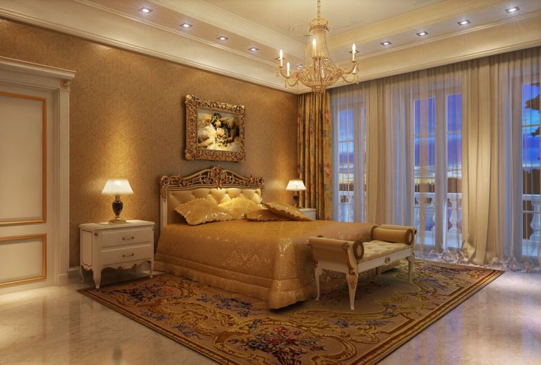 Спальня в частном доме: фото дизайна в современном стиле с большим ...

